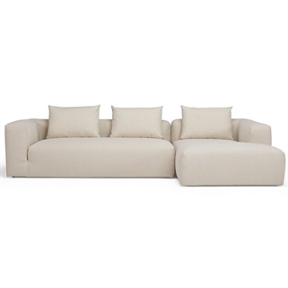 Cozy 3 personers sofa| Højrevendt m. natur stof 
